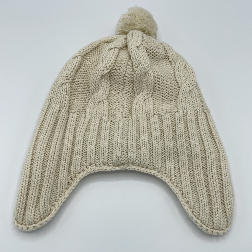 BABY GAP Cable Knit Winter Hat Cream Beige Size M/L